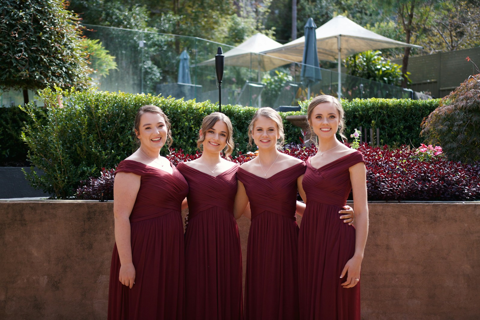 a group of women standing next to each other